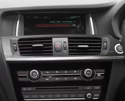 BMW X3 F25 X4 F26 2010-2020 Carbon Fibre Centre Console Air Vent Surround Trim