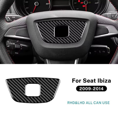 Seat Ibiza 6j 2009-2014 Carbon Fibre Steering Wheel Badge Surround Trim