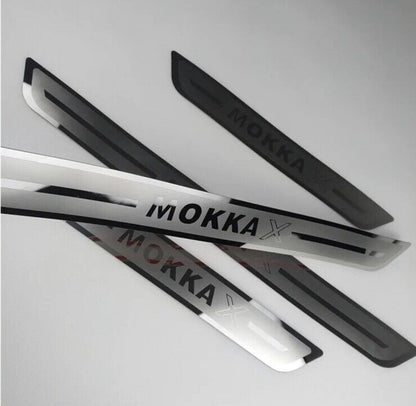 Vauxhall Mokka X Stainless Steel Door Sill Protector Strips Scuff Plates 4pcs