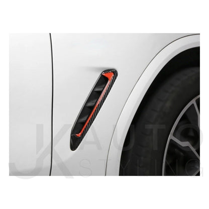 BMW X4 G02 X3 G01 2017-2024 Carbon Fibre Side Fender Vent Trim Surround Red