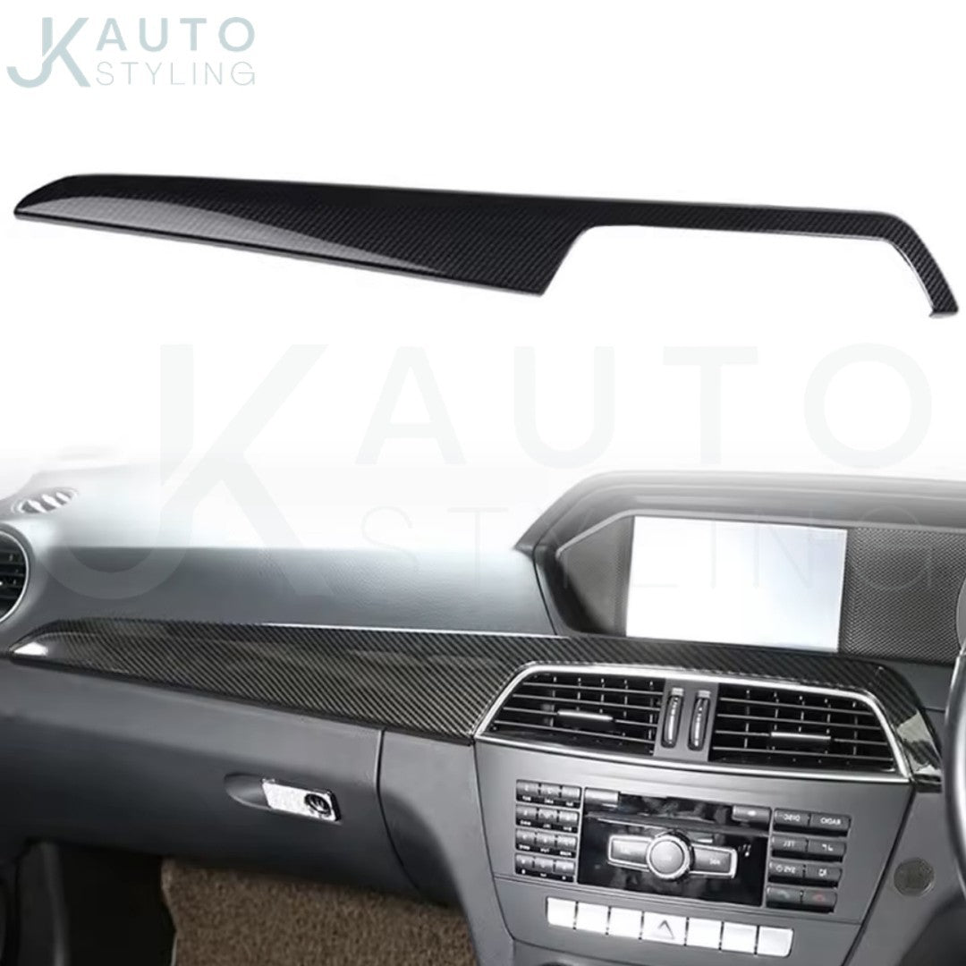 Mercedes C Class W204 2010-2013 Carbon Fibre Dashboard Trim Cover Overlay RHD
