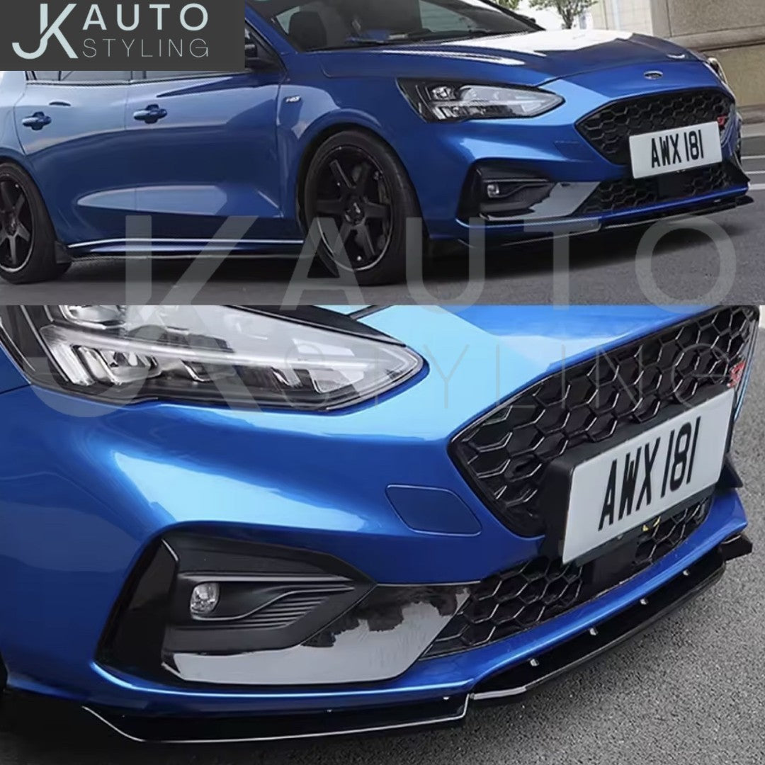 Ford Focus ST ST Line MK4 2019-2022 Gloss Black Front Splitter Lip Low Line Kit