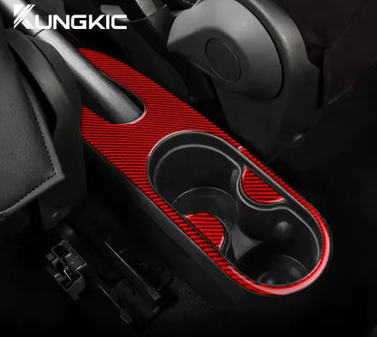 Fiat 500 Abarth 595 Red Carbon Fibre Centre Console Handbrake Cup Holder Trim