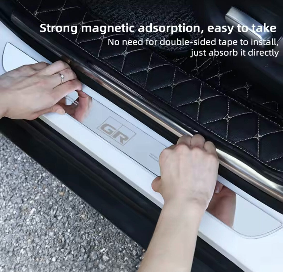 Toyota GR LED Wireless Colour Change Door Sill Protector Strips USB Rechargeable