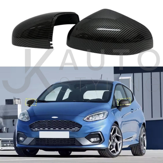 Ford Fiesta MK8 2017-2022 Carbon Fibre Wing Mirror Caps Side Mirror Covers Pair