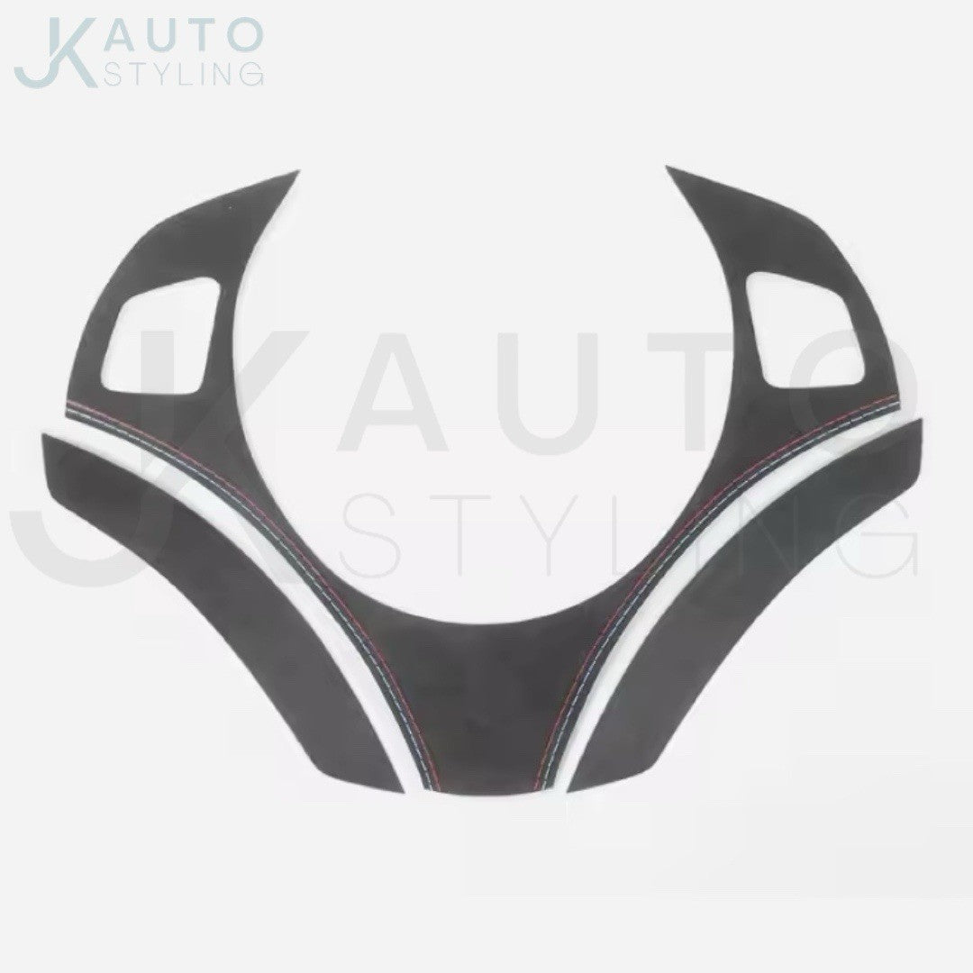 BMW 3 Series E90 E92 E93 M Sport Black Alcantara Steering Wheel Trim Cover