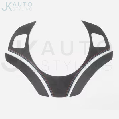 BMW 3 Series E90 E92 E93 M Sport Black Alcantara Steering Wheel Trim Cover