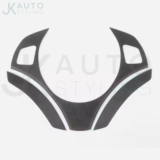 BMW 3 Series E90 E92 E93 M Sport Black Alcantara Steering Wheel Trim Cover