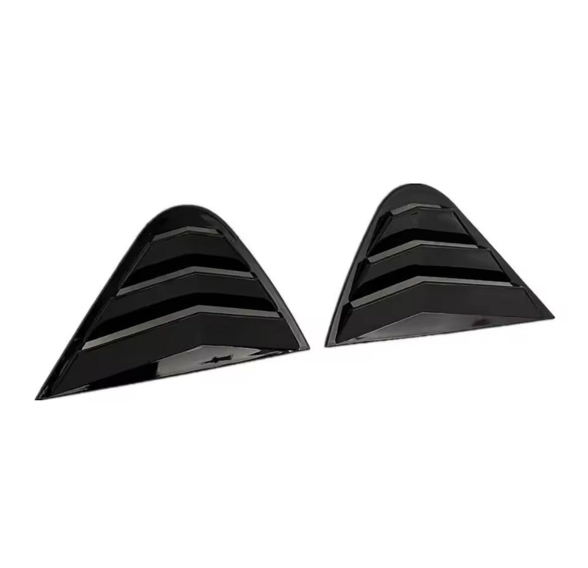 Seat Ibiza 2008-2012 5 Door Gloss Black Rear Window Louver Vent Covers 2pcs