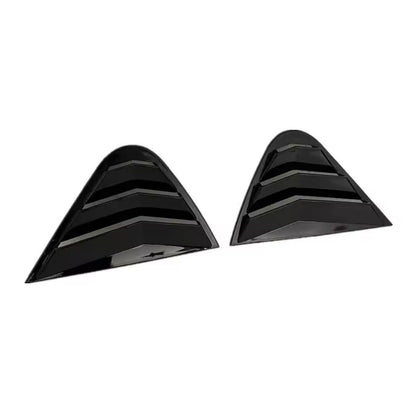 Seat Ibiza 2008-2012 5 Door Gloss Black Rear Window Louver Vent Covers 2pcs
