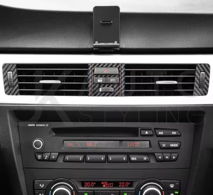 BMW E90 E92 E93 Carbon Fibre Effect Centre Dashboard Panel Trim Cover Set 5pcs