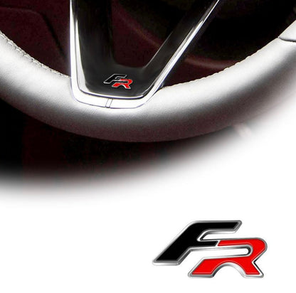 Seat FR Metal Steering Wheel Badge
