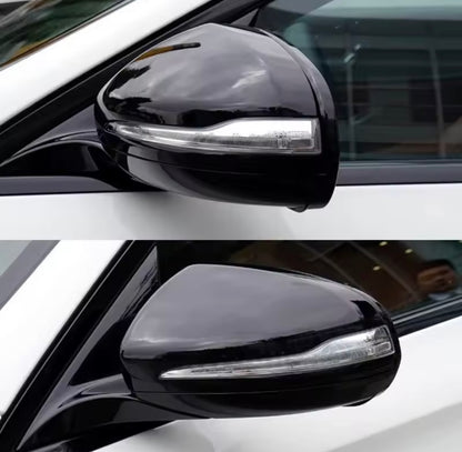 Mercedes C E S Class GLC W205 W213 C238 W222 C217 A217 W253 Gloss Black Mirror Caps Replacements RHD
