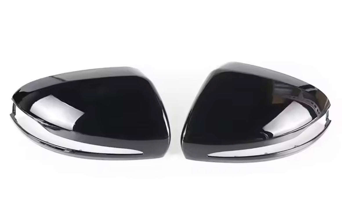 Mercedes C E S Class GLC W205 W213 C238 W222 C217 A217 W253 Gloss Black Mirror Caps Replacements RHD