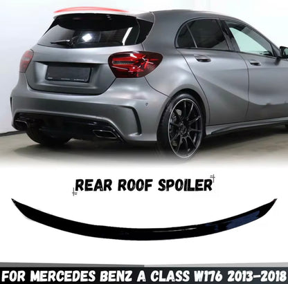 Gloss Black Spoiler Extension Lip For Mercedes A Class W176 2013-2018