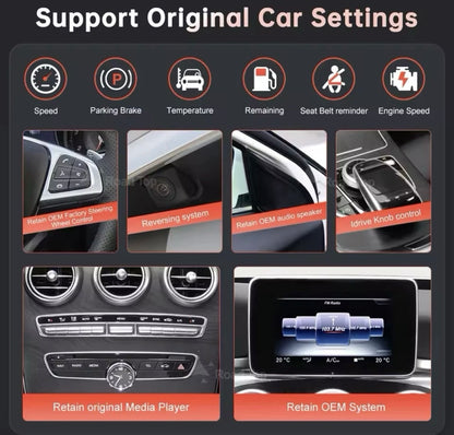10.25" NTG5.0 Screen Upgrade With Carplay Android Auto For Mercedes A C CLA GLA GLC V Class W205 W176 W447 2015-2018