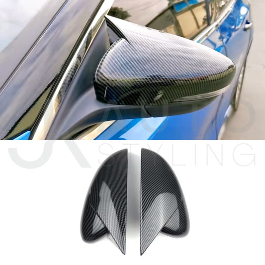 Ford Focus MK4 2019-2021 Carbon Fibre Mirror Caps With Horn Style