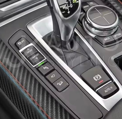 BMW X5 F15 2014-2018 Carbon Fibre Centre Console Side Panel Trim Overlays 2pcs