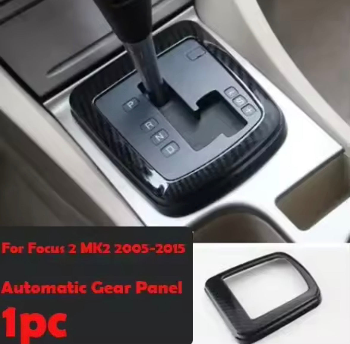 Carbon Fibre Effect Automatic Gear Base Surround Trim For Ford Focus MK2 2005-2008