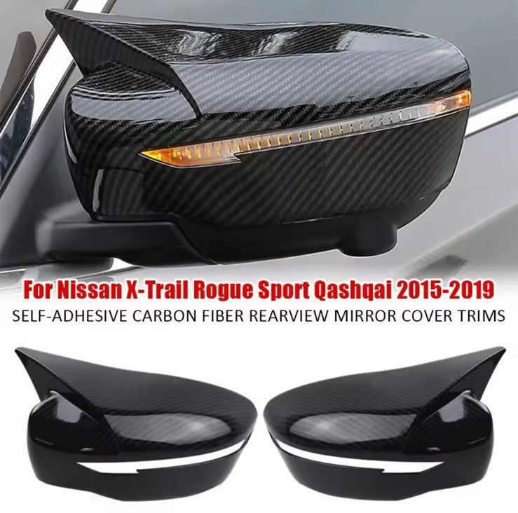 Nissan Qashqai X-Trail Juke Carbon Fibre M Style Sport Wing Mirror Caps Covers