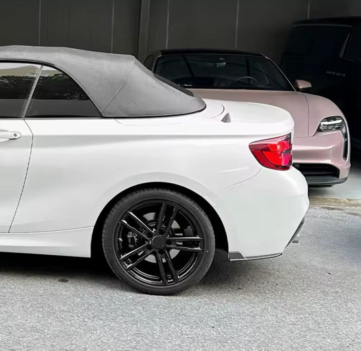 BMW 2 Series M Sport 2015-2019 Rear Spats Rear Bumper Side Splitters Gloss Black
