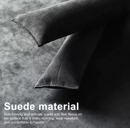 2pcs Black Suede Seat Gap Filler Pads Universal Fit Interior Accessories Alcanta
