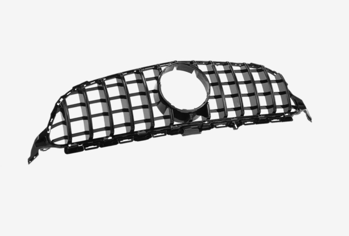 GT Style Front Grille For Mercedes C Class W205 C205 2014-2018 Gloss Black