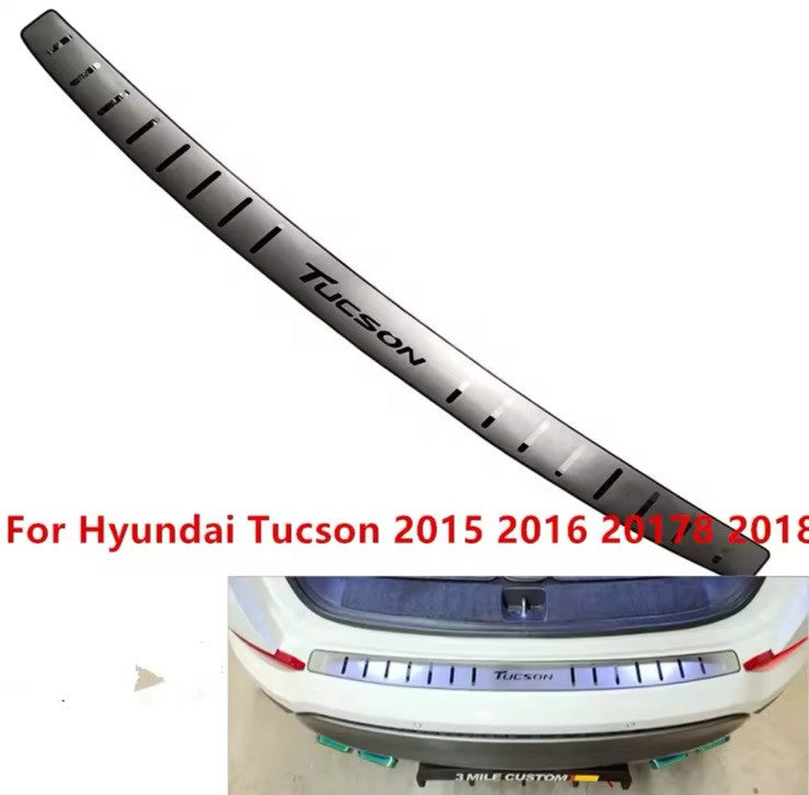 Hyundai Tucson Stainless Steel Boot Sill Overlay Strip Boot Lip Protector