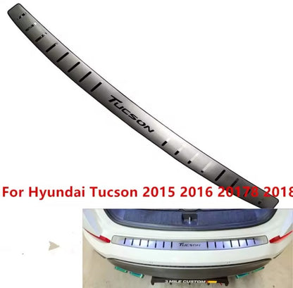 Hyundai Tucson Stainless Steel Boot Sill Overlay Strip Boot Lip Protector