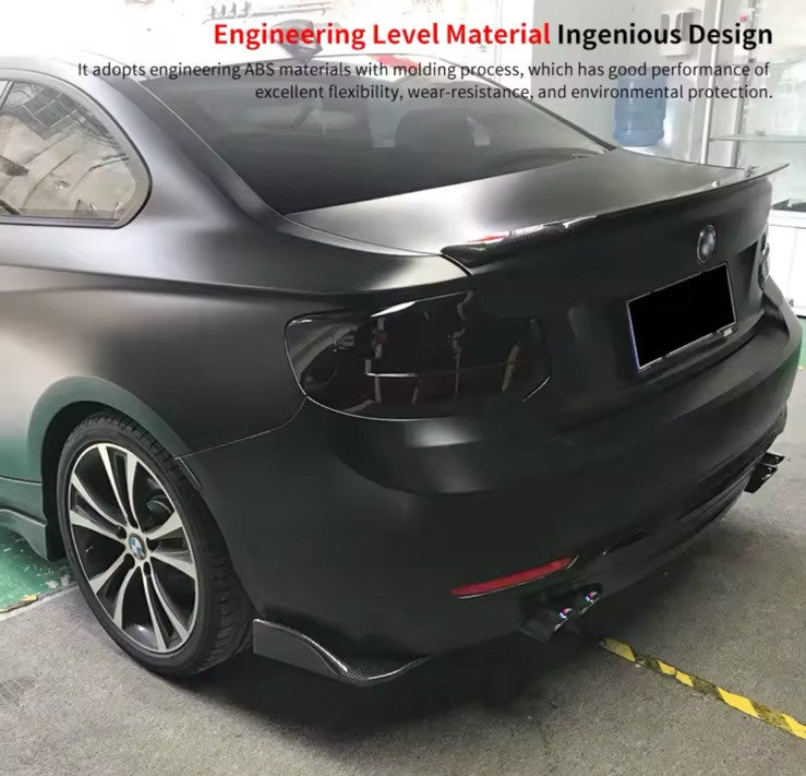 BMW 2 Series F22 F23 Standard 2015-2019 Gloss Black Rear Spats Bumper Splitters