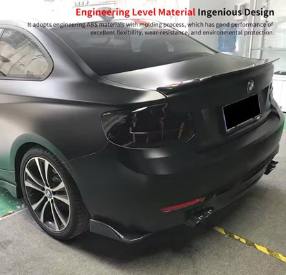 BMW 2 Series F22 F23 Standard 2015-2019 Gloss Black Rear Spats Bumper Splitters