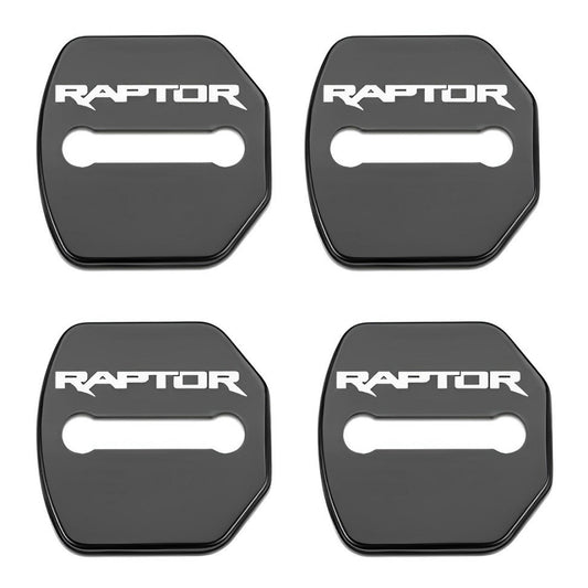 Ford Ranger Raptor Gloss Black Stainless Steel Door Lock Covers Accessories 4pcs