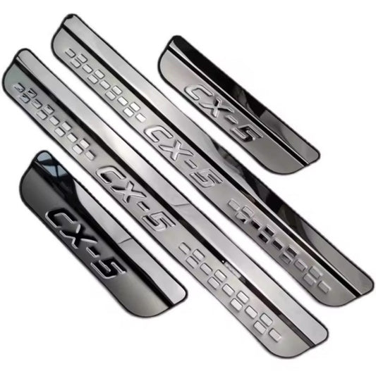 Mazda CX-5 2017-2023 Stainless Steel Door Sill Protector Scuff Plates 4pcs
