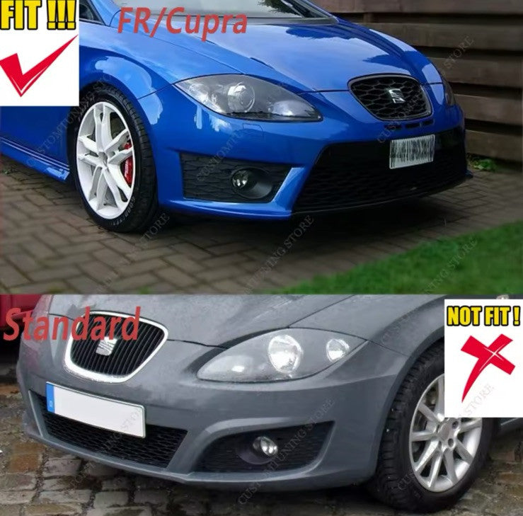 Seat Leon MK2 MK2.5 FR Cupra 2010-2012 Front Splitter Gloss Black Bumper Lip