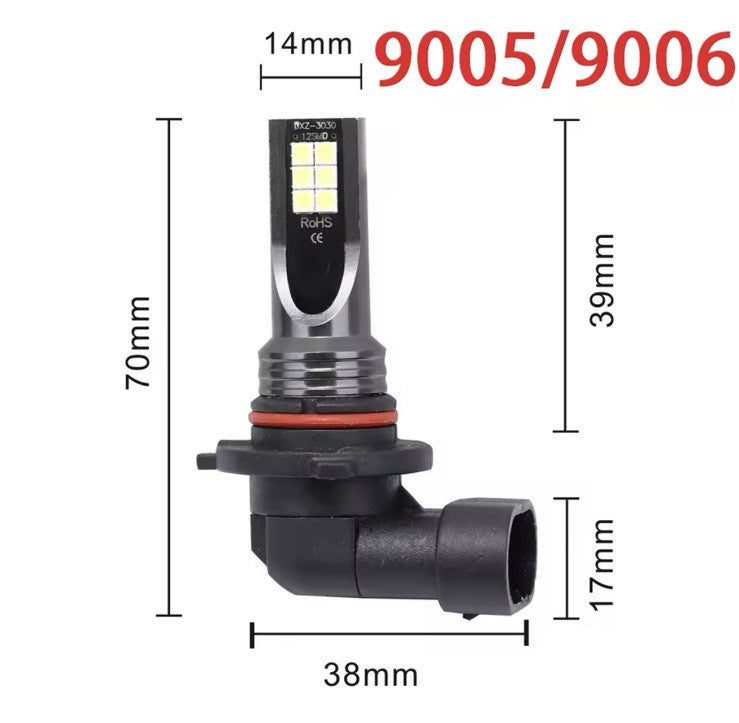HB4 LED Car Bulbs 9006 8000K Bright Universal 12000lm High Low Beam Foglight