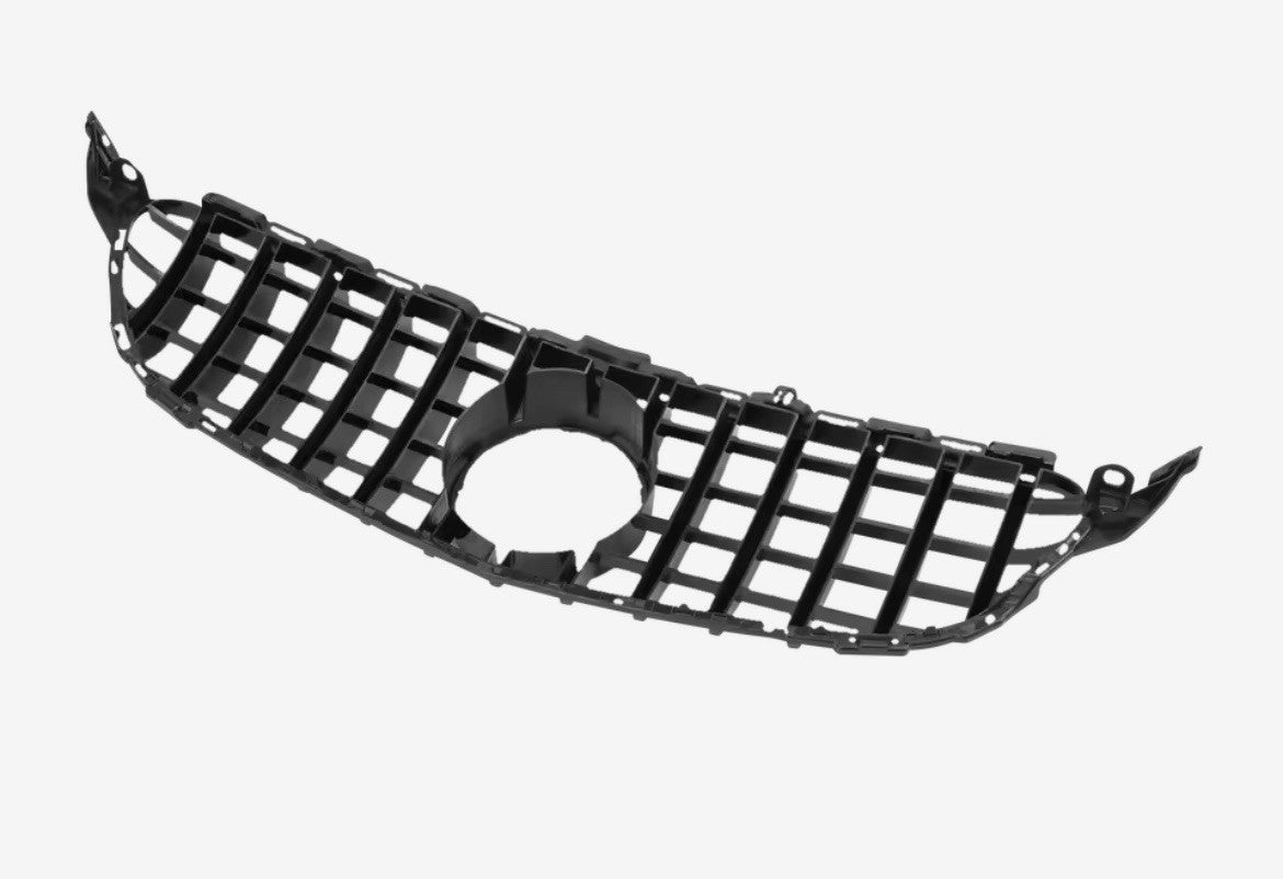 GT Style Front Grille For Mercedes C Class W205 C205 2014-2018 Gloss Black