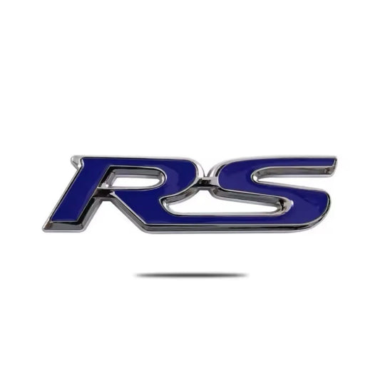 Blue RS Badge Metal Tailgate Boot Body Panel Adhesive Badge For Honda RS Civic