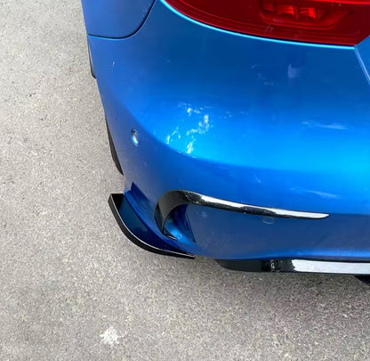Mercedes A Class W176 AMG Line Rear Spats Rear Bumper Side Splitters Gloss Black