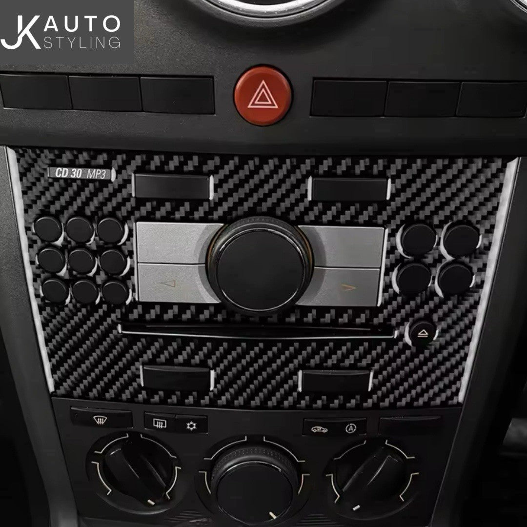 Vauxhall Astra H MK5 2004-2010 Carbon Fibre Centre Console CD Radio Panel Cover