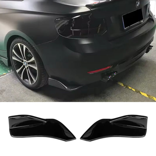 BMW 2 Series F22 F23 Standard 2015-2019 Gloss Black Rear Spats Bumper Splitters