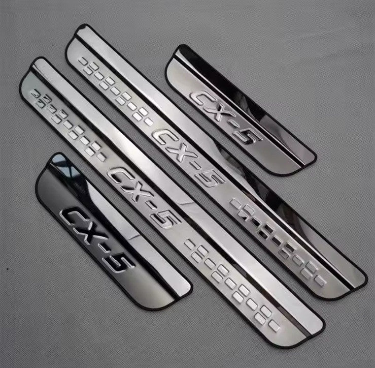 Mazda CX-5 2017-2023 Stainless Steel Door Sill Protector Scuff Plates 4pcs