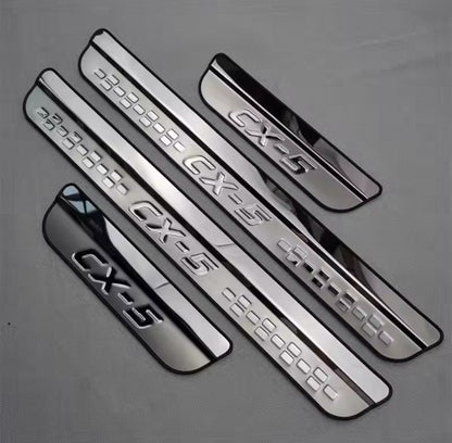 Mazda CX-5 2017-2023 Stainless Steel Door Sill Protector Scuff Plates 4pcs