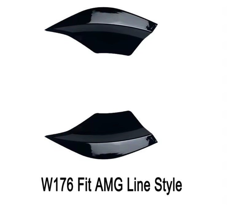 Mercedes A Class W176 AMG Line Rear Spats Rear Bumper Side Splitters Gloss Black