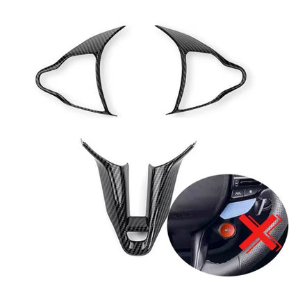 Carbon Fibre Steering Wheel Trim Cover For Hyundai I30 N MK3 2017-2024 3pcs