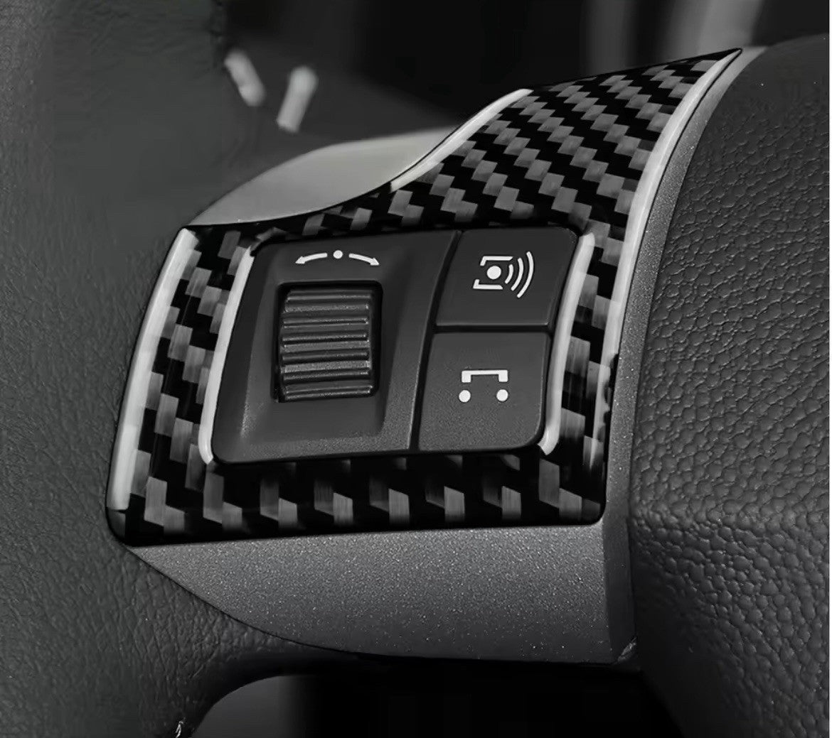 Vauxhall Astra H MK5 2004-2010 Carbon Fibre Steering Wheel Trim Cover 3pcs