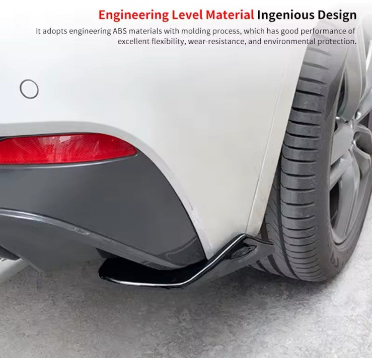 BMW X2 F39 2017-2022 Gloss Black Rear Spats Rear Bumper Side Splitters