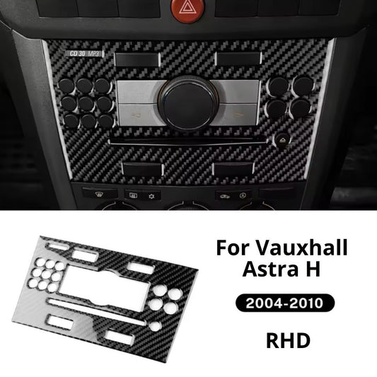 Vauxhall Astra H MK5 2004-2010 Carbon Fibre Centre Console CD Radio Panel Cover