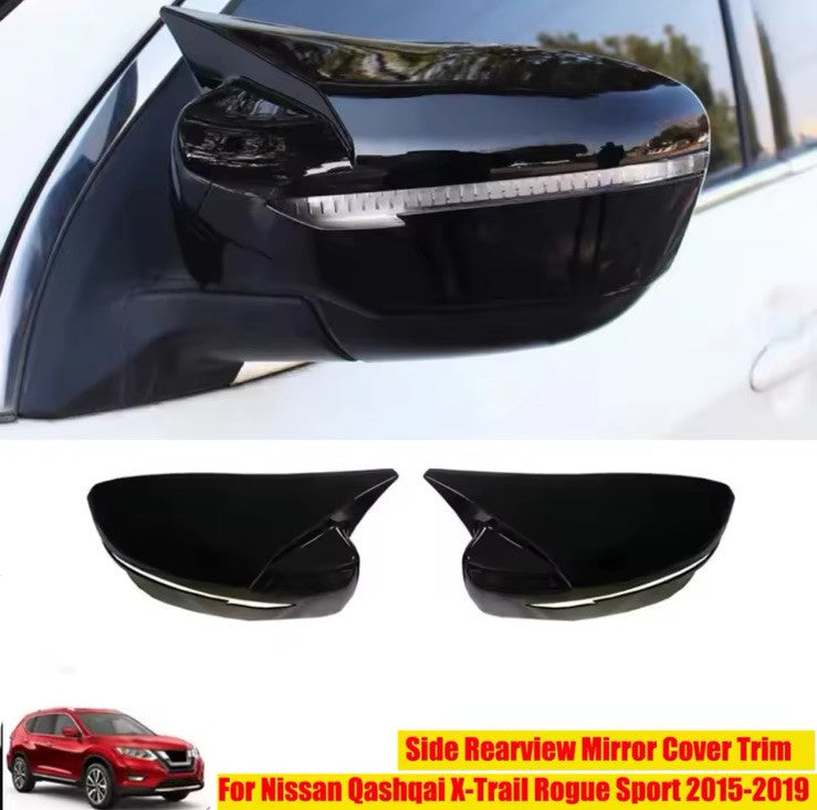 Nissan Qashqai X-Trail Juke Gloss Black M Style Sport Wing Mirror Caps Covers