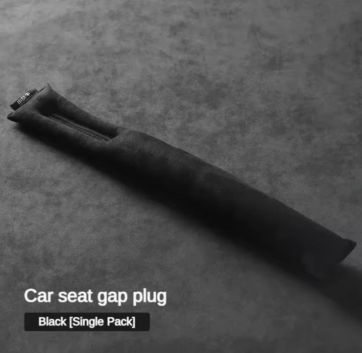 2pcs Black Suede Seat Gap Filler Pads Universal Fit Interior Accessories Alcanta
