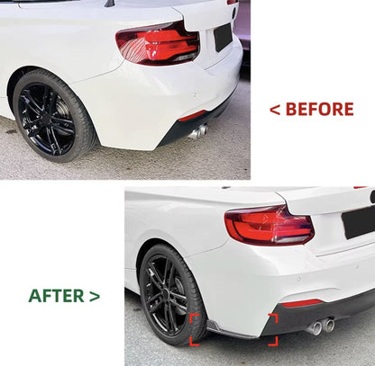 BMW 2 Series M Sport 2015-2019 Carbon Fibre Rear Spats Bumper Side Splitters